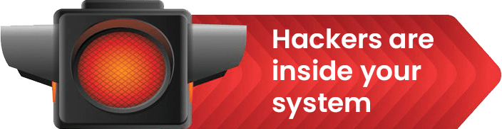 Hackers are inside your system, red light thumbnail image